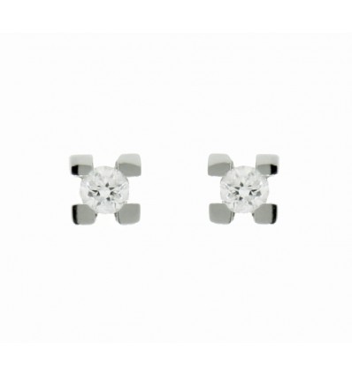 Pendientes de oro blanco con diamantes