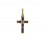 Cruz de oro amarillo (18K) con piedras