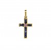 Cruz de oro de 18K con piedras
