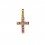 Cruz de oro amarillo (18K) con piedras