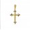 Cruz de oro amarillo (18K) con piedras