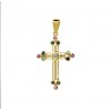 Cruz de oro de 18K con piedras
