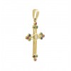 Cruz de oro de 18K con piedras