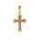 Cruz de oro amarillo (18K) con piedras