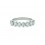 Media alianza de oro blanco (18K) con diamante
