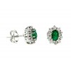 PENDIENTES DIAMANTES con esmeraldas