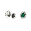 PENDIENTES esmeraldas con brillantes