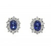 pendientes y sortija en oro con diamantes y zafiros