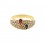 Sortija de oro amarillo (18K) con diamantes