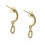 Pendientes de oro amarillo (18K) con circonita