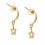 Pendientes de oro amarillo (18K) con circonita