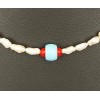 Collar de perlas, coral y turquesas
