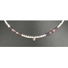 Collar de perlas y piedras de colores
