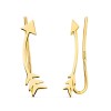 Pendientes trepadores de oro de 18K