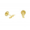 Pendientes de oro amarillo rayo