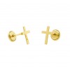 Pendientes de oro 18K cruz