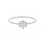 Solitario de oro blanco (18K)