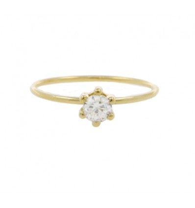 Solitario de oro de 18K
