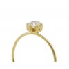 Solitario de oro amarillo de 18K