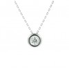 Colgante de oro blanco con diamante