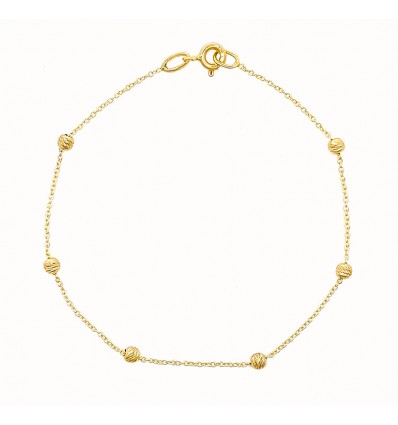 Pulsera oro 18K bolitas 