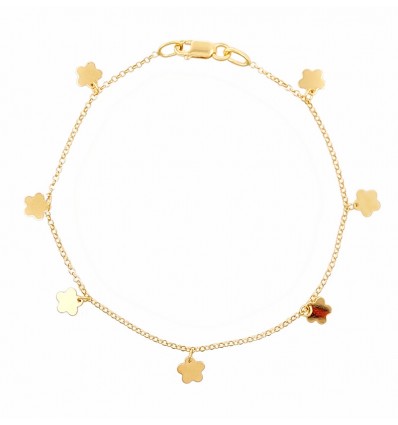 Pulsera oro 18K con colgantes
