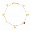 Pulsera oro 18K con colgantes