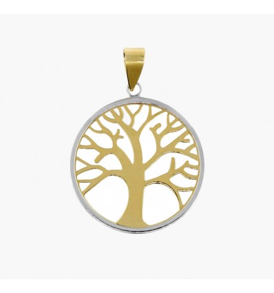 Colgante de oro blanco y oro amarillo (18K)