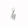 Colgante de oro blanco (18K) con diamante