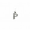 Colgante de oro blanco (18K) con diamante
