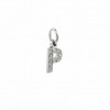Colgante de oro blanco (18K) con diamante