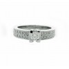 Solitario de oro blanco (18K) con diamante