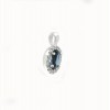 Colgante de oro blanco (18K) con diamante y zafiro
