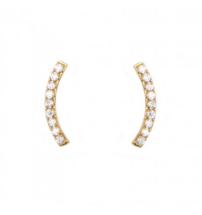 Pendientes de oro amarillo (18K) con circonita
