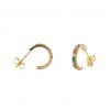 Pendientes de oro amarilllo (18K) con circonita