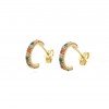 Pendientes de oro amarilllo (18K) con circonita