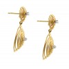 Pendientes de oro amarillo (18K) con zirconita