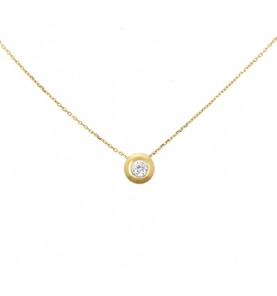 Colgante con cadena de oro amarillo (18K)
