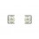 Pendientes de oro blanco (18K) con diamante y perla cultivada