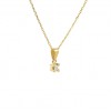 Colgante y cadena de oro amarillo (18K) con diamante