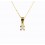 Colgante y cadena de oro amarillo (18K) con diamante