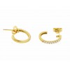 Pendientes de oro amarillo (18K) con circonita
