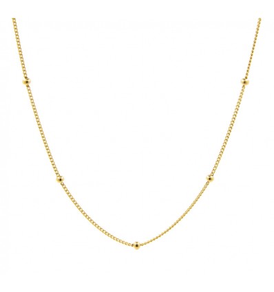 Cadena de oro 18K con bolitas