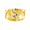 Sortija de oro amarillo (18K) con motivos florales