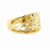 Sortija de oro amarillo (18K) con con dibujos y calada