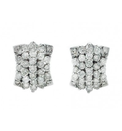 PENDIENTES DE DE ORO BLANCO CON DIAMANTES 
