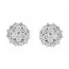 PENDIENTES DE DE ORO BLANCO DIAMANTES TALLA BRILLANTE