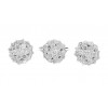 Juego de oro blanco con diamantes talla brillante