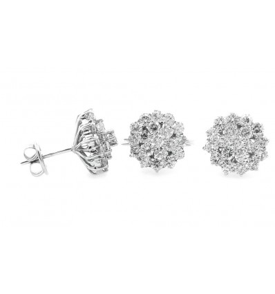Juego de oro blanco con diamantes 