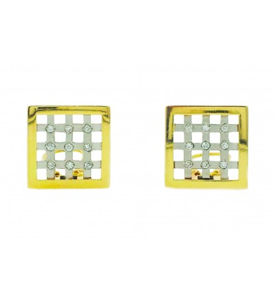 PENDIENTES DE ORO CON DIAMANTES .